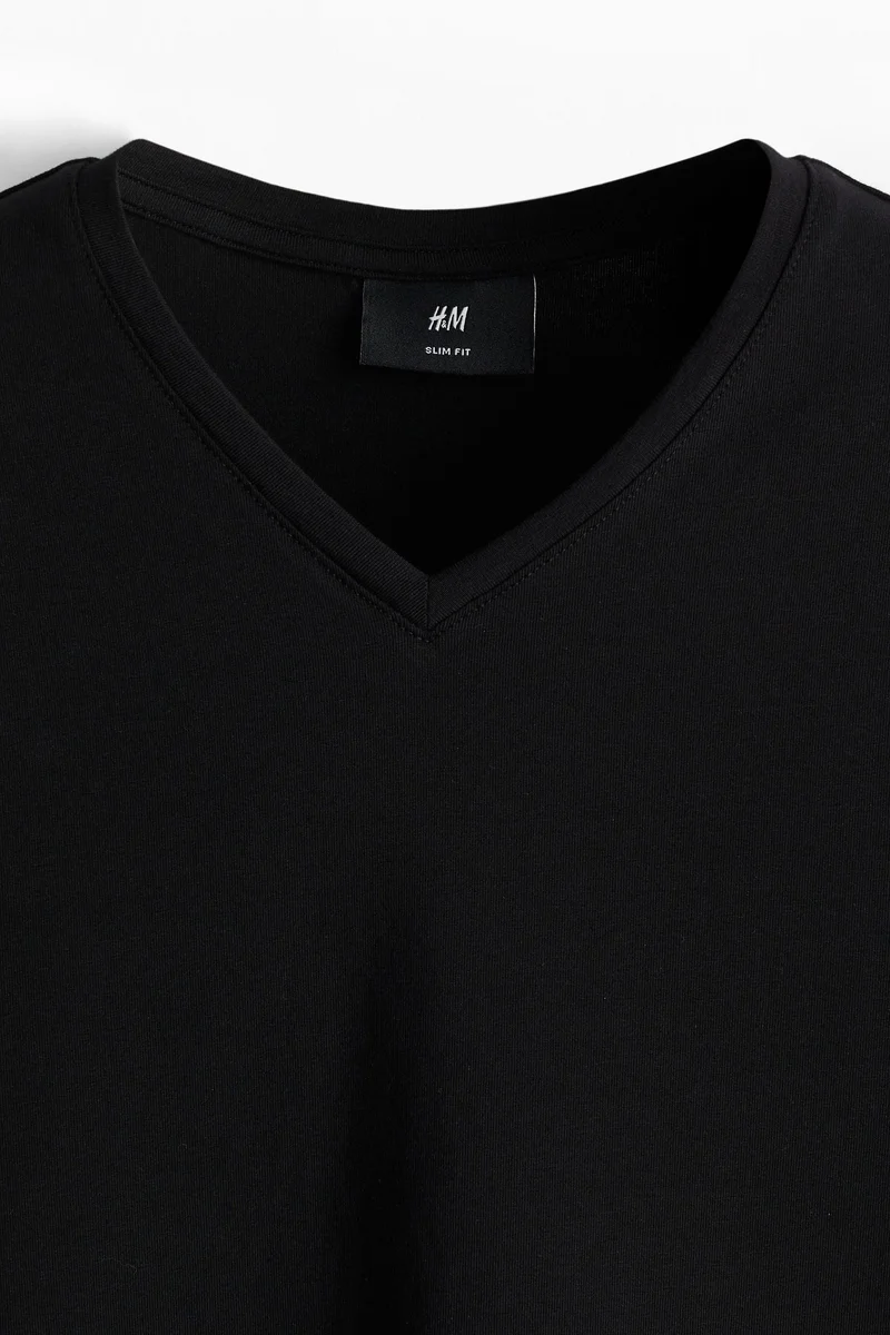 H&M 3-Pack Slim Fit V-Neck T-Shirts